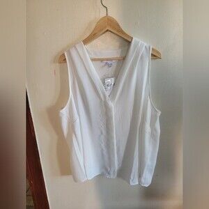 Forever 21 Plus Women Woven Shirt Ivory Size 1X